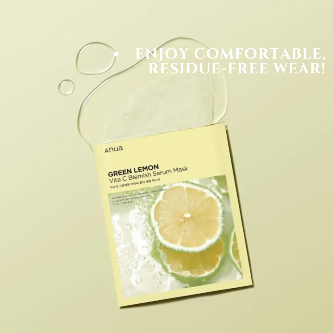 ANUA - Green Lemon Vita C Blemish Serum Mask (1pc)