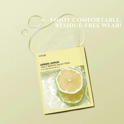ANUA - Green Lemon Vita C Blemish Serum Mask (1pc)