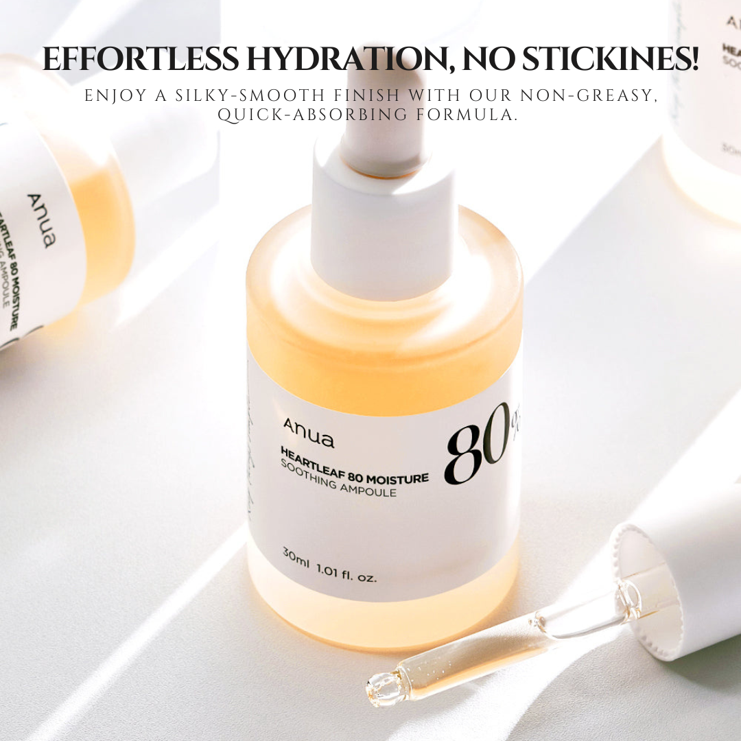 ANUA- Heartleaf 80% Moisture Soothing Ampoule