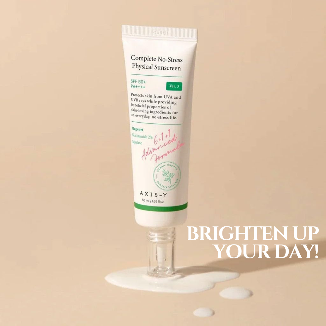 AXIS-Y - Complete No-Stress Physical Sunscreen SPF50+ PA++++ New 2023 FormulaAXIS-Y - Complete No-Stress Physical Sunscreen SPF50+ PA++++ New 2023 Formula